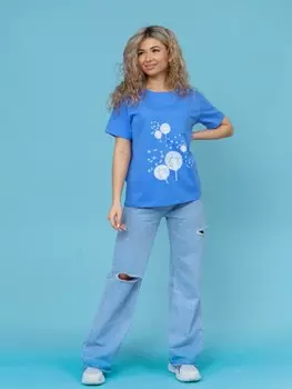 Футболка трикотажная Номина (голубая)