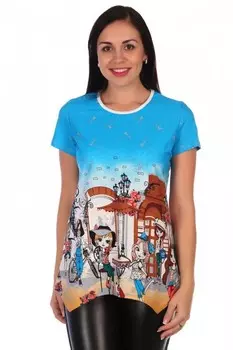 Футболка трикотажная Облик (бирюзовая)