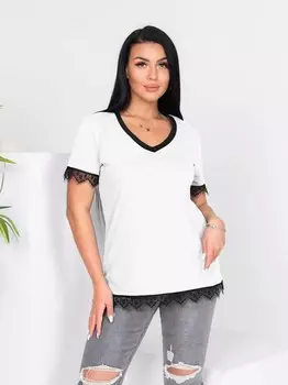 Футболка трикотажная Поэма (белая)