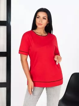 Футболка трикотажная Преслава (красная)