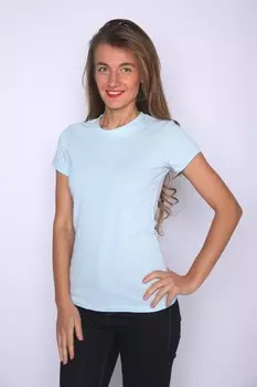 Футболка трикотажная Рэбека (голубая)