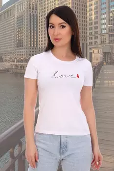 Футболка трикотажная Ребус (белая)