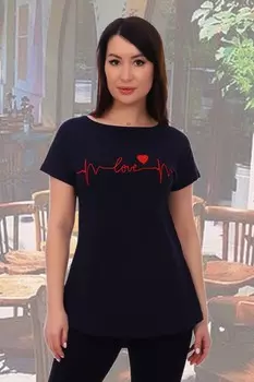 Футболка трикотажная Ритм (темно-синяя)