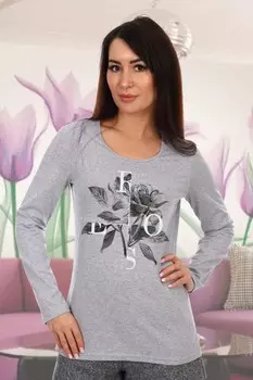 Футболка трикотажная Роза (серая) рр