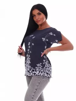 Футболка трикотажная Сауле (синяя)