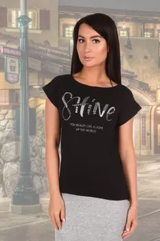 Футболка трикотажная Серебро (черная) рр