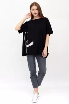 Футболка трикотажная Шансия (черная)