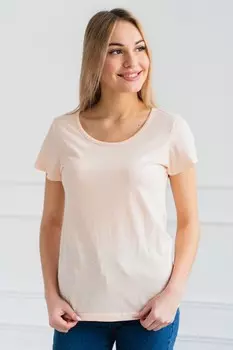 Футболка трикотажная Симона (персиковая)