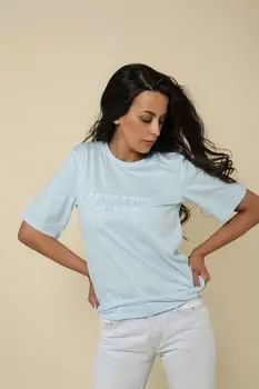 Футболка трикотажная Скарлетт (голубая)