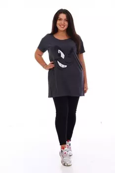 Футболка трикотажная Смайл (антрацит)