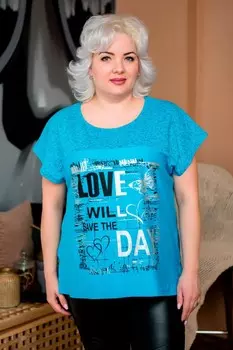 Футболка трикотажная Соландж (голубая) рр