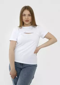 Футболка трикотажная Стиль (белая)