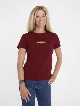 Футболка трикотажная Стиль (бордовая)