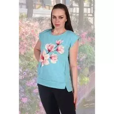 Футболка трикотажная Свежесть (голубая)