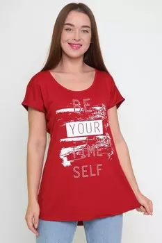 Футболка трикотажная Тайм (красная)