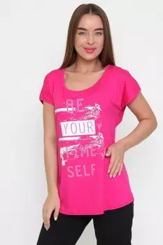 Футболка трикотажная Тайм (розовая) рр
