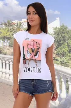 Футболка трикотажная Трикс (белая) рр