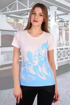 Футболка трикотажная Вальс (голубая) рр