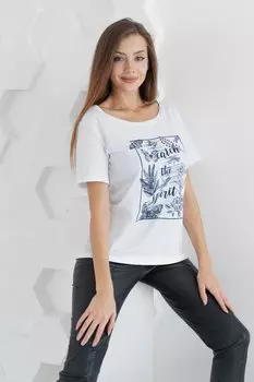 Футболка трикотажная Варя (белая) рр