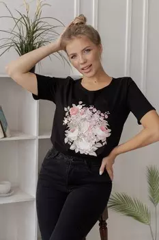 Футболка трикотажная Варя (букет)