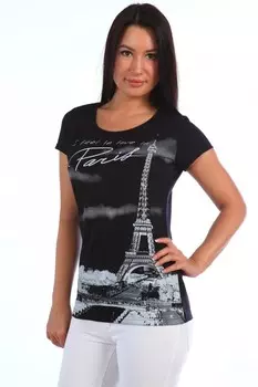 Футболка трикотажная Вернисаж (черная) от