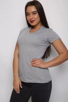 Футболка трикотажная Викки (серая)