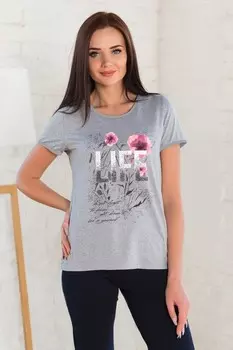 Футболка трикотажная Виктория (серая)
