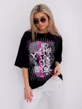 Футболка трикотажная Вилена (черная) рр