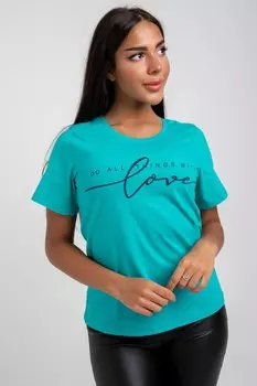 Футболка трикотажная Виола (бирюзовая)