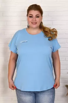Футболка трикотажная Витольда (голубая)