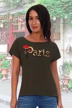 Футболка трикотажная Вивьен (хаки) рр