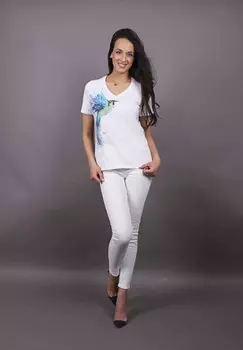 Футболка трикотажная Влада (белая)