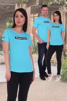 Футболка трикотажная Ялта (голубая)