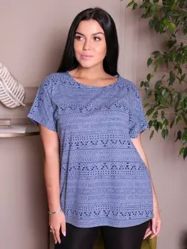 Футболка трикотажная Зоряна (индиго)