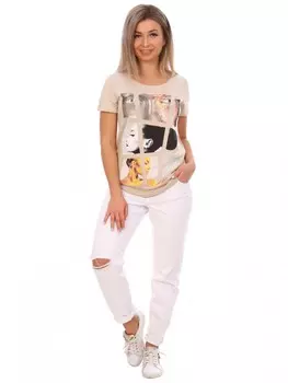 Футболка вискозная Алис (бежевая) рр