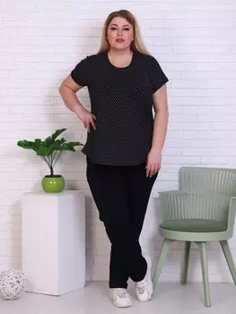 Футболка вискозная Беатрис (черная) от