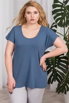 Футболка вискозная Дина (индиго) рр