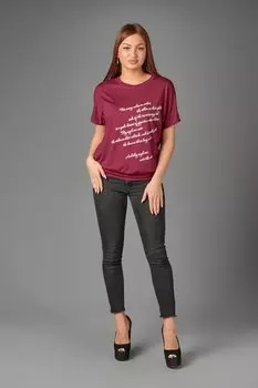 Футболка вискозная Донна (бордовая) рр
