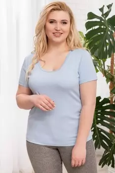 Футболка вискозная Джессика (светло-голубая)