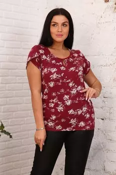 Футболка вискозная Гита (бордовая)