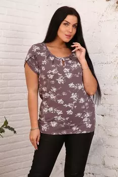 Футболка вискозная Гита (коричневая)