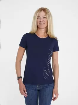 Футболка вискозная Ирма (синяя)