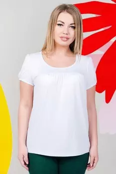 Футболка вискозная Элина (белая) рр