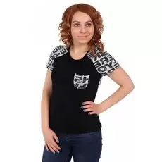 Футболка вискозная Эшли (черная)