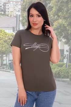 Футболка вискозная Лабиринт (хаки) рр