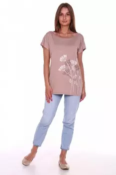 Футболка вискозная Лена (бежевая)