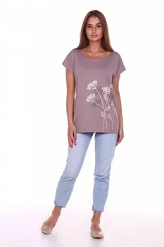 Футболка вискозная Лена (кофейная)