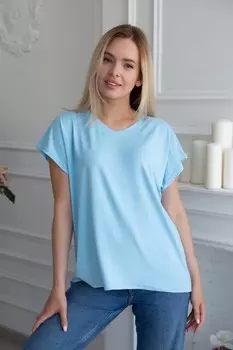 Футболка вискозная Мишель (голубая)