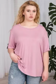 Футболка вискозная Нонна (пудровая)