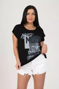 Футболка вискозная Пелагея (черная) рр